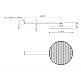 Greens Glide Rainboost Wall Shower - Matte Black