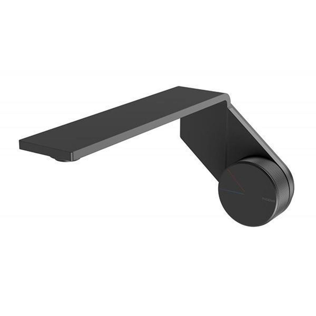 Axia Wall Basin/Bath Phoenix Mixer Set 200mm - Matte Black