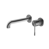 Opal Wall Basin/Bath Mixer - Brushed Gunmetal