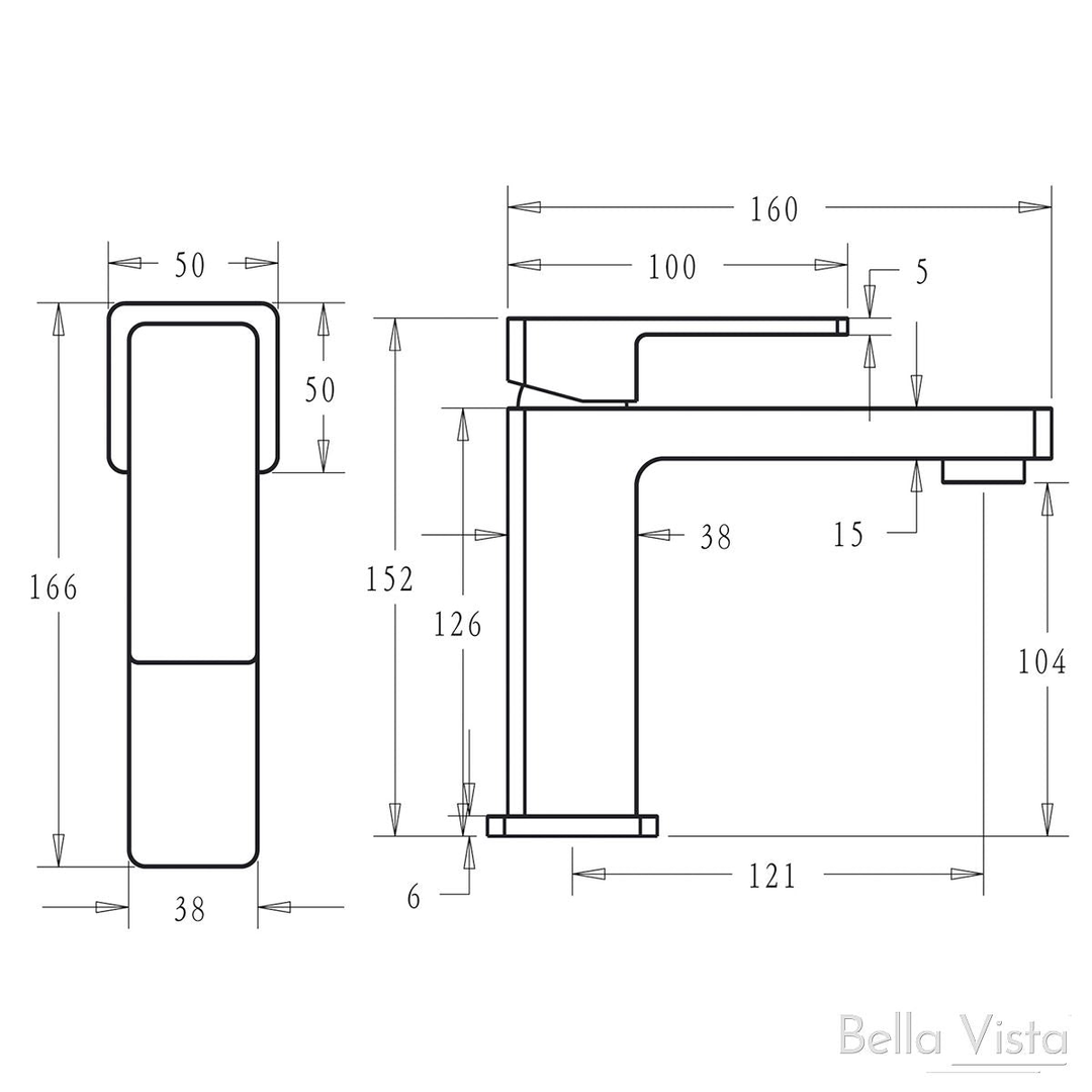 Bella Vista Milos Sink Mixer - Matte Black