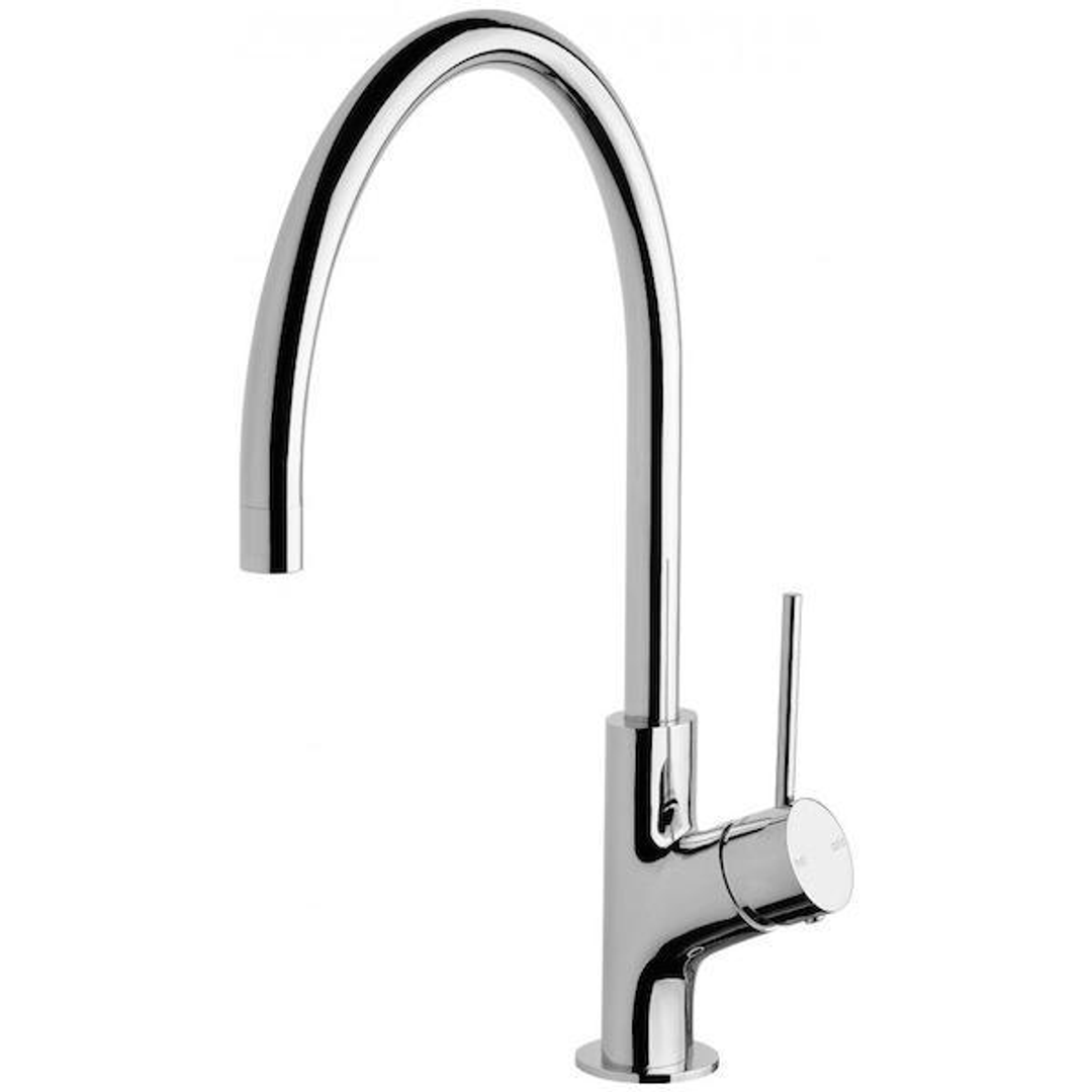 Phoenix Vivid Slimline Oval Sink Mixer 220Mm Gooseneck - Chrome