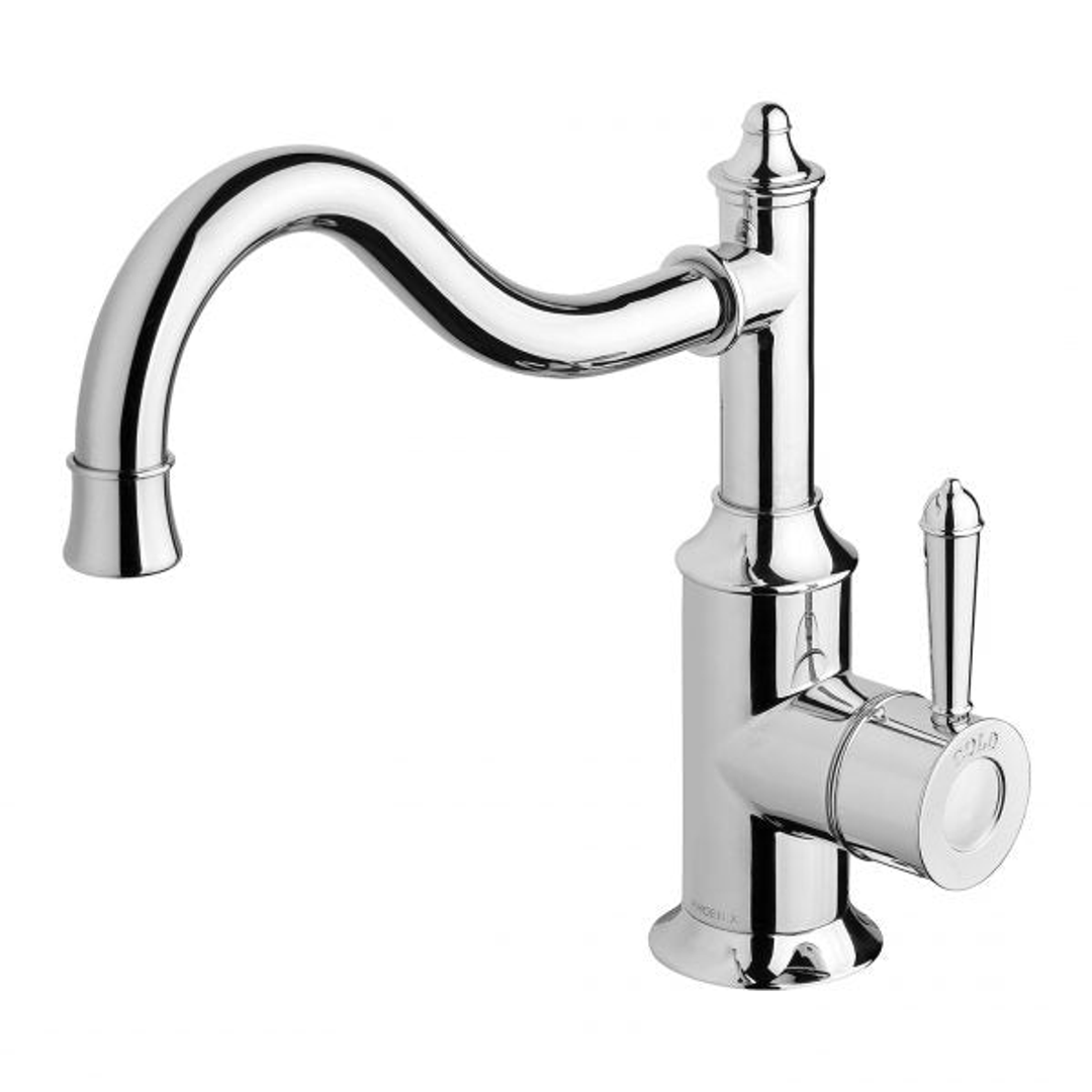 Nostalgia Sink Phoenix Mixer 220mm Shepherds Crook - Chrome