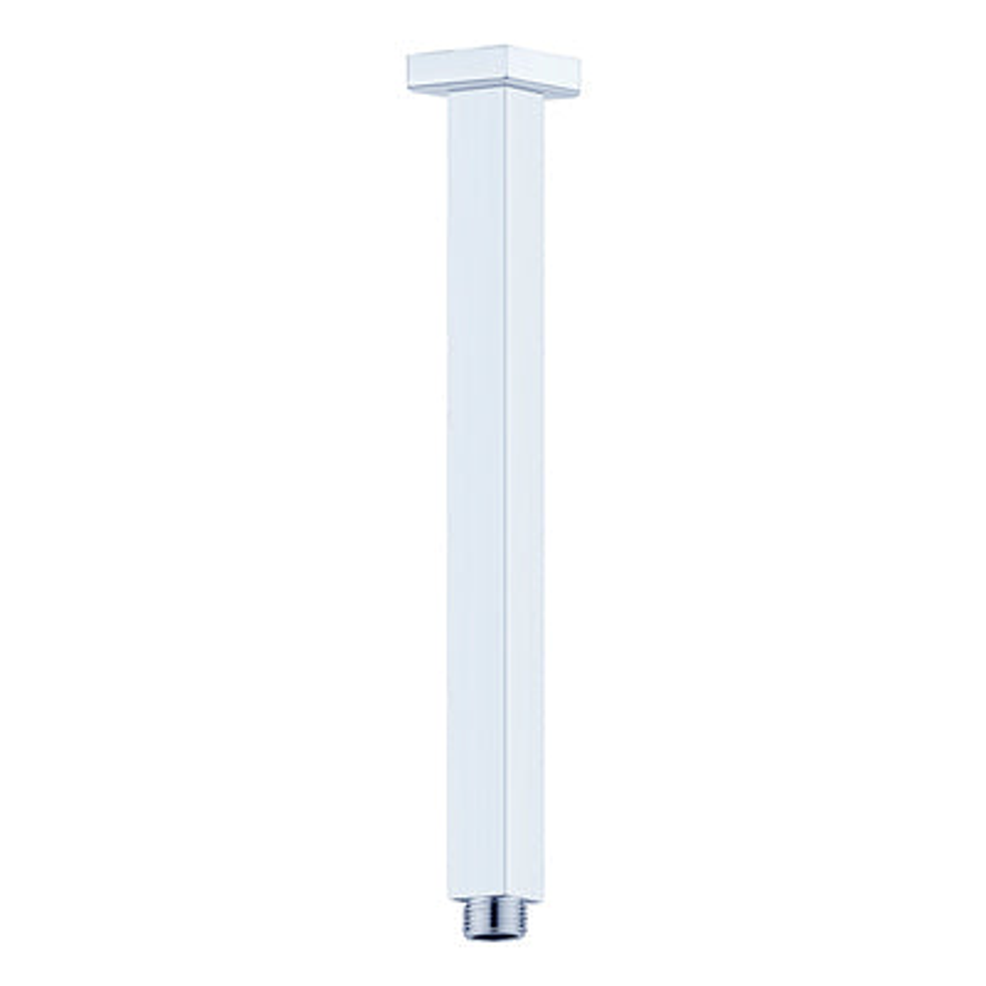 Nero 300Mm Square Ceiling Arm - Chrome
