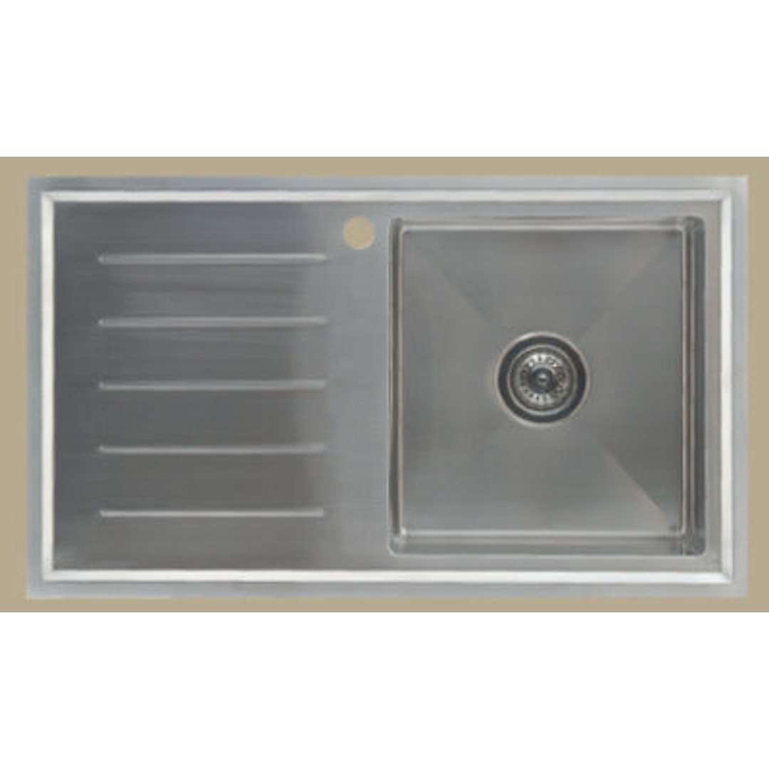 Interchange Kingston Single Bowl  Sink With Drainer - 850 X 500 X 200
