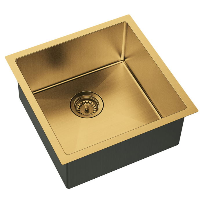 Fienza Hana 32L Single Kitchen Sink - PVD Rugged Brass
