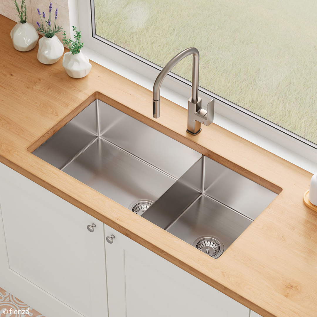 Hana Double Fienza Kitchen Sink - 40L/27L