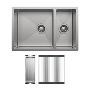 Fienza Hana Double Kitchen Sink Kit - 30L/15L