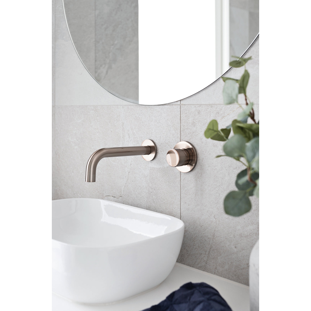 Meir Round Wall Mixer Pinless Handle Finish Kit - Champagne