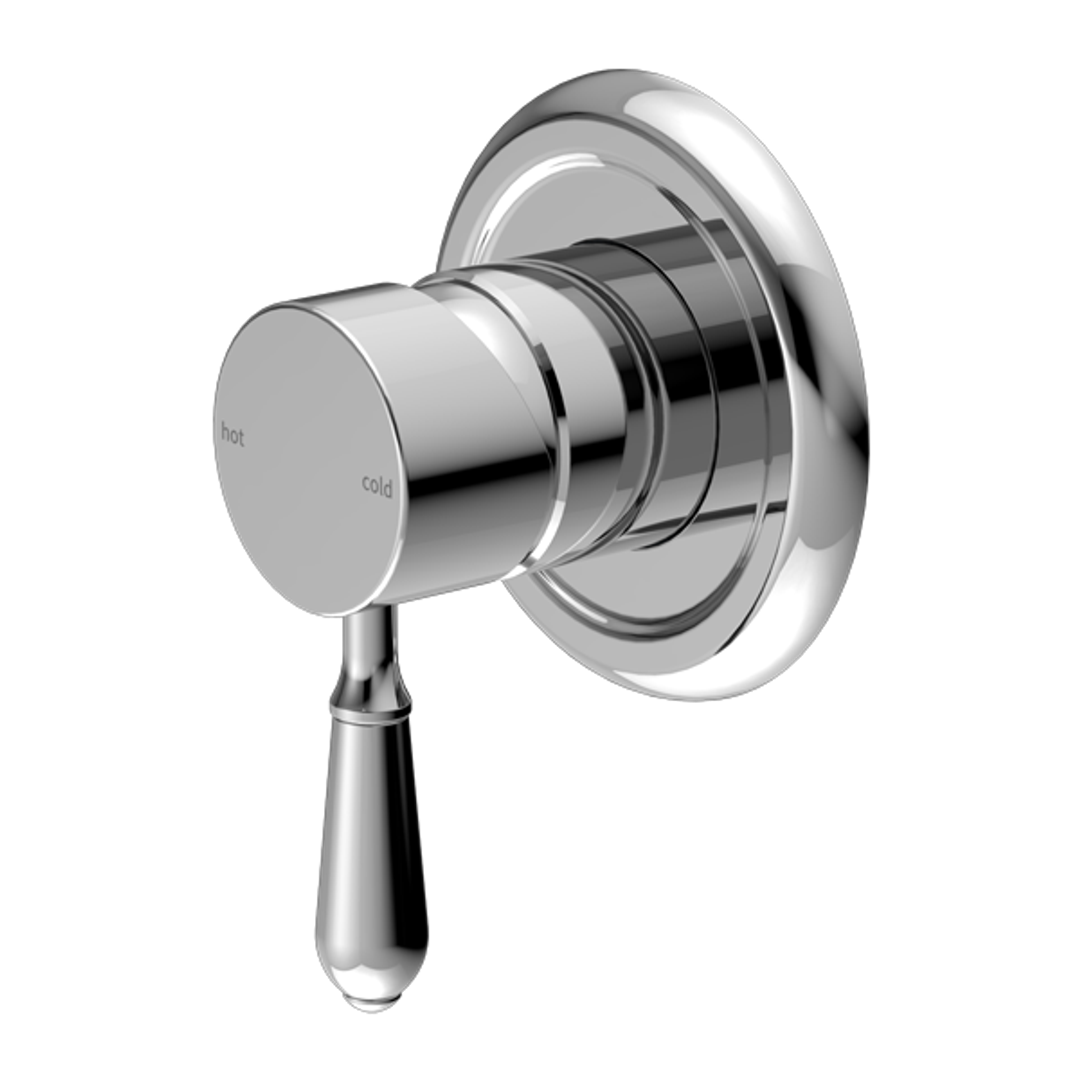 Nero York Shower Mixer With Metal Lever - Chrome