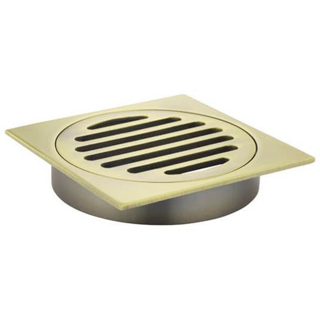Meir Square Floor Grate Shower Drain 100Mm Outlet - Tiger Bronze