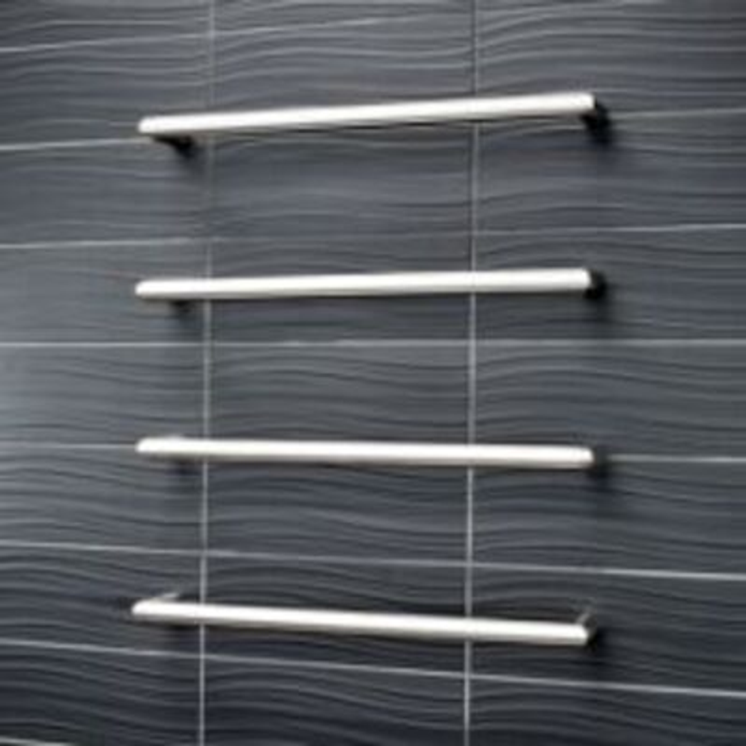 Heated Single Radiant Towel Rail 650 X 90 Brushed S/S