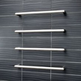 Heated Single Radiant Towel Rail 650 X 90 Brushed S/S