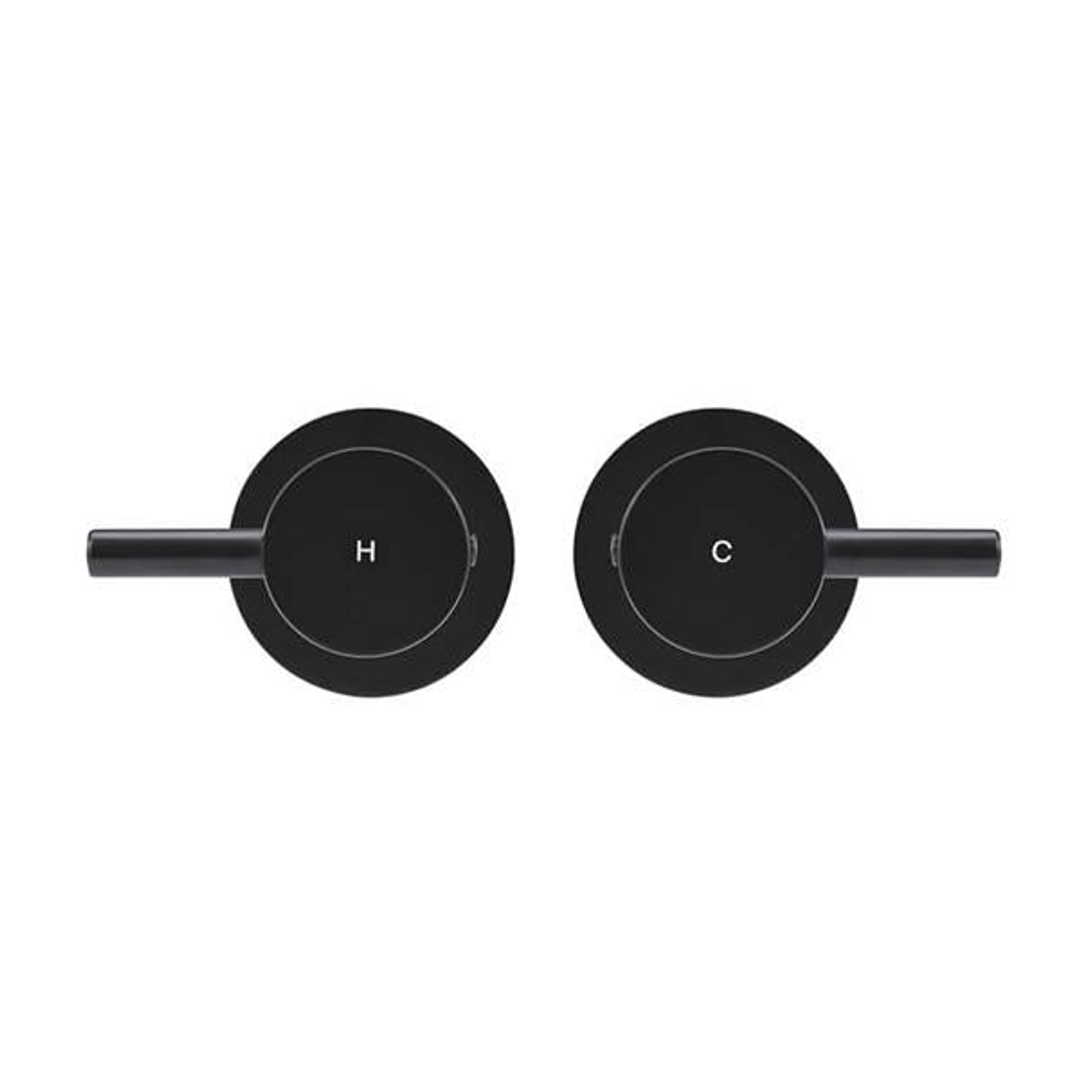 Meir Round Quarter Turn Wall Top Assemblies - Matte Black