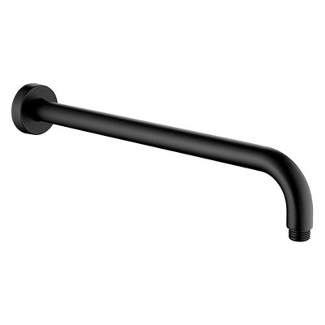 Fienza Kaya Round Wall Shower Arm Female 400Mm - Matte Black