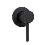Fienza Hustle Shower Wall Mixer 35Mm Round Plate Matt Black 225101A