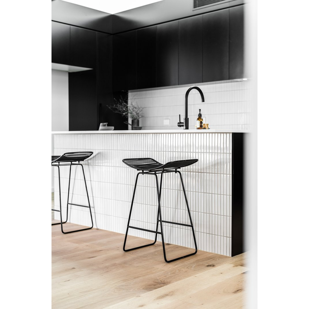 Meir Round Gooseneck Kitchen Mixer Tap - Matte Black