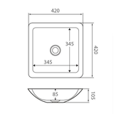 Classique 420 Above Counter Solid Surface Fienza Basin - Matte White