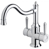 Nostalgia Twin Handle Sink Phoenix Mixer 220mm Shepherds Crook - Chrome