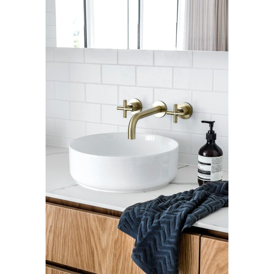 Meir Universal Round Curved Spout - Tiger Bronze