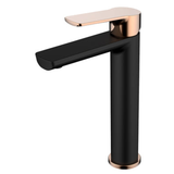 Akemi Vessel Mixer Blk/Rose Gold By Millennium Tapware