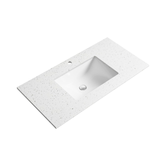 Aulic Leo 900mm Wall-Hung Vanity - Undermount Basin with Snow Stone Top