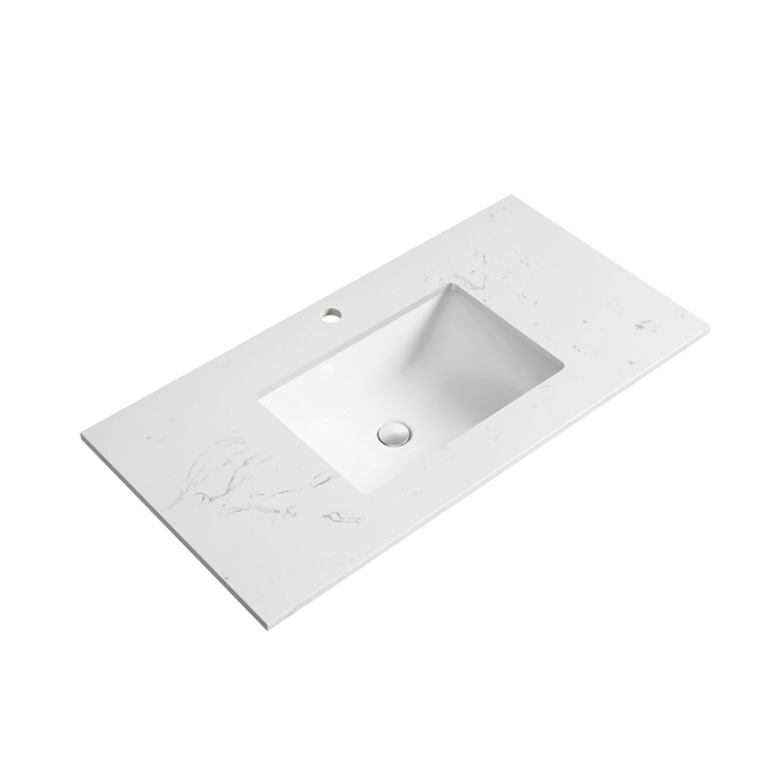 Aulic Leo 750mm Wall-Hung Vanity - Undermount Basin with Cato Stone Top