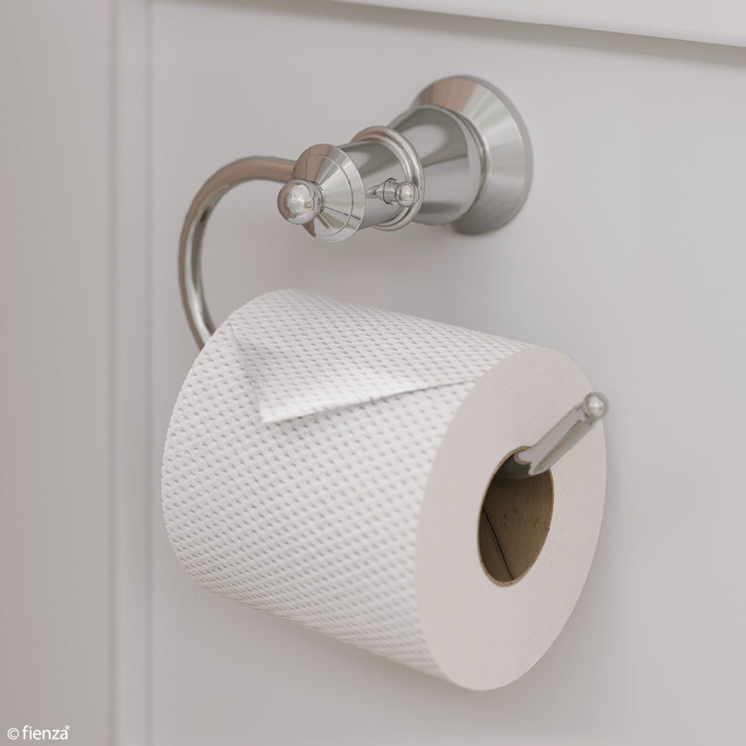 Lillian Fienza Toilet Roll Holder - Chrome