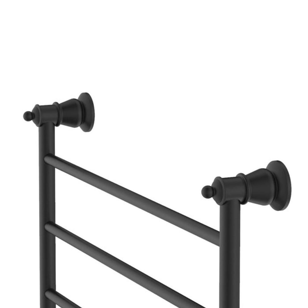 Fienza Lillian Heated Towel Rail 4 Bars 600 X 458 X 95mm - Matt Black