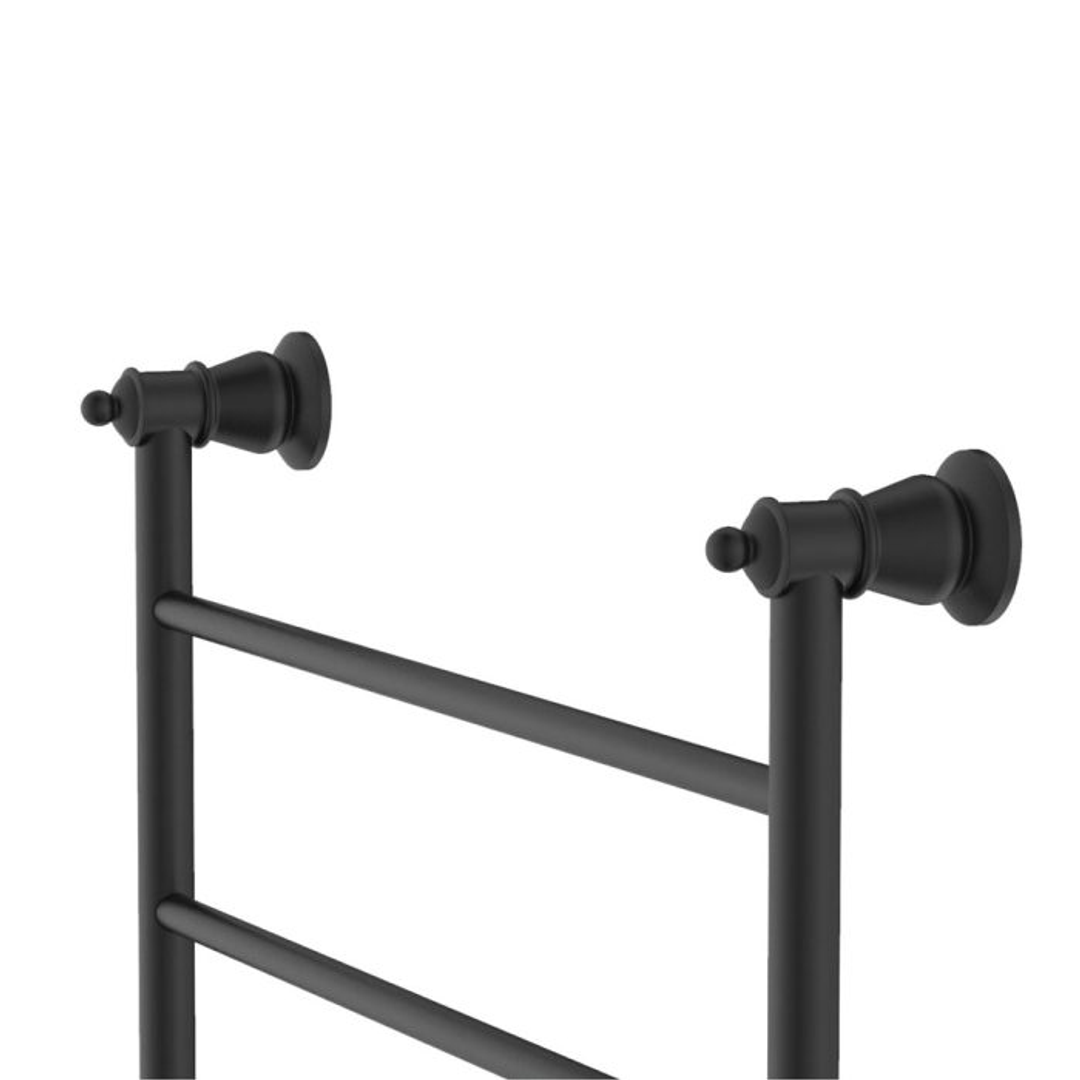 Fienza Lillian Heated Towel Rail 6 Bars 600 X 808 X 95mm - Matt Black