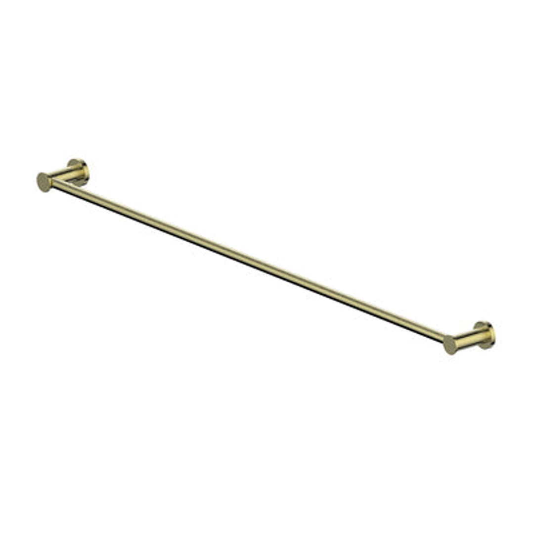 Greens Reason Single Towel Rail - Brushed Brass