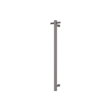 Isabella Vertical Heated Fienza Towel Rail 900 With Optional Hook Gun Metal (1 Bar)