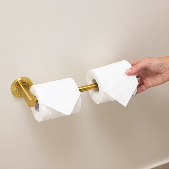 Fienza Kaya Dual Purpose Towel Rail/Roll Holder - Urban Brass
