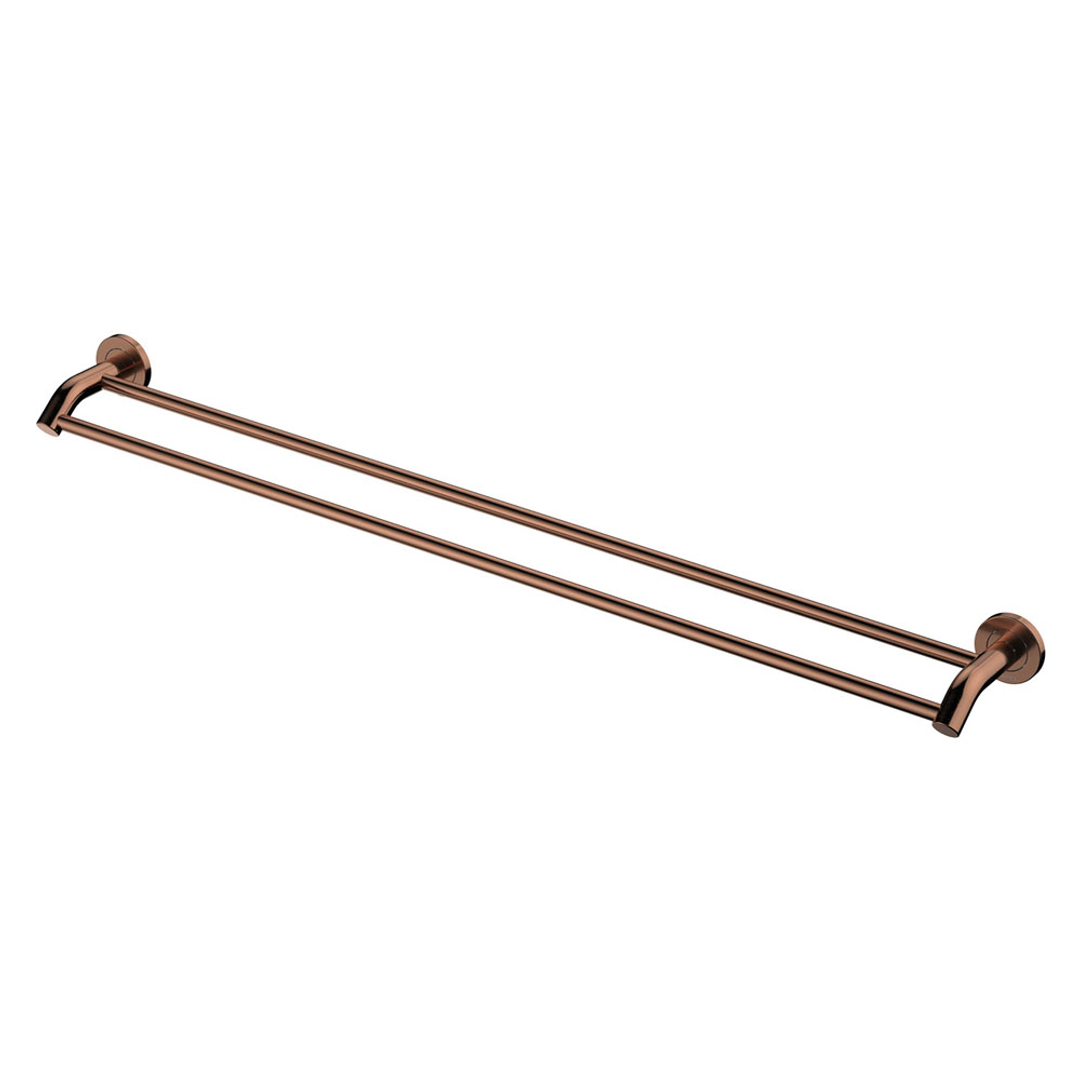 Kaya Double Fienza Towel Rail 900mm Brushed Copper