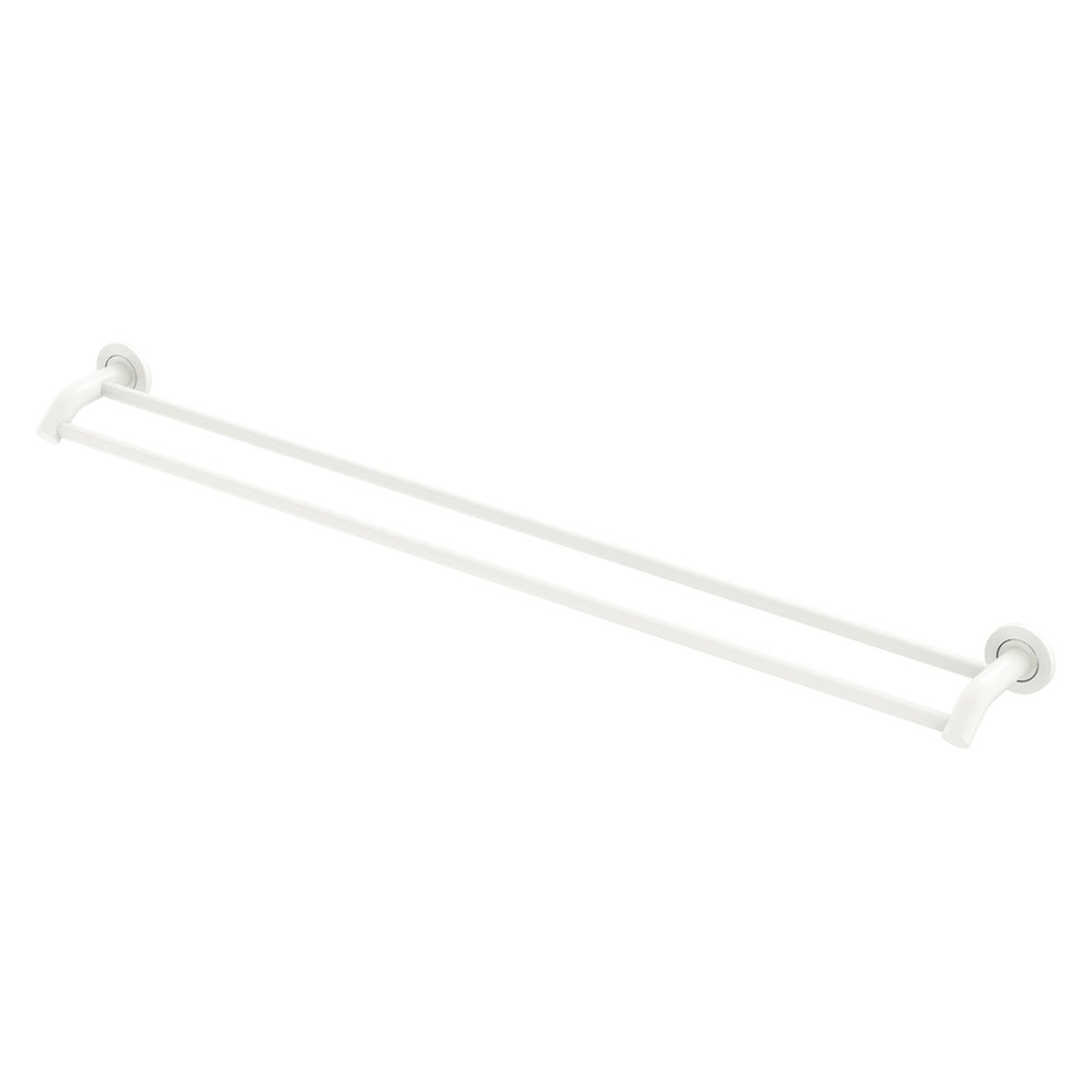 Kaya Double Fienza Towel Rail 900mm - Matte White