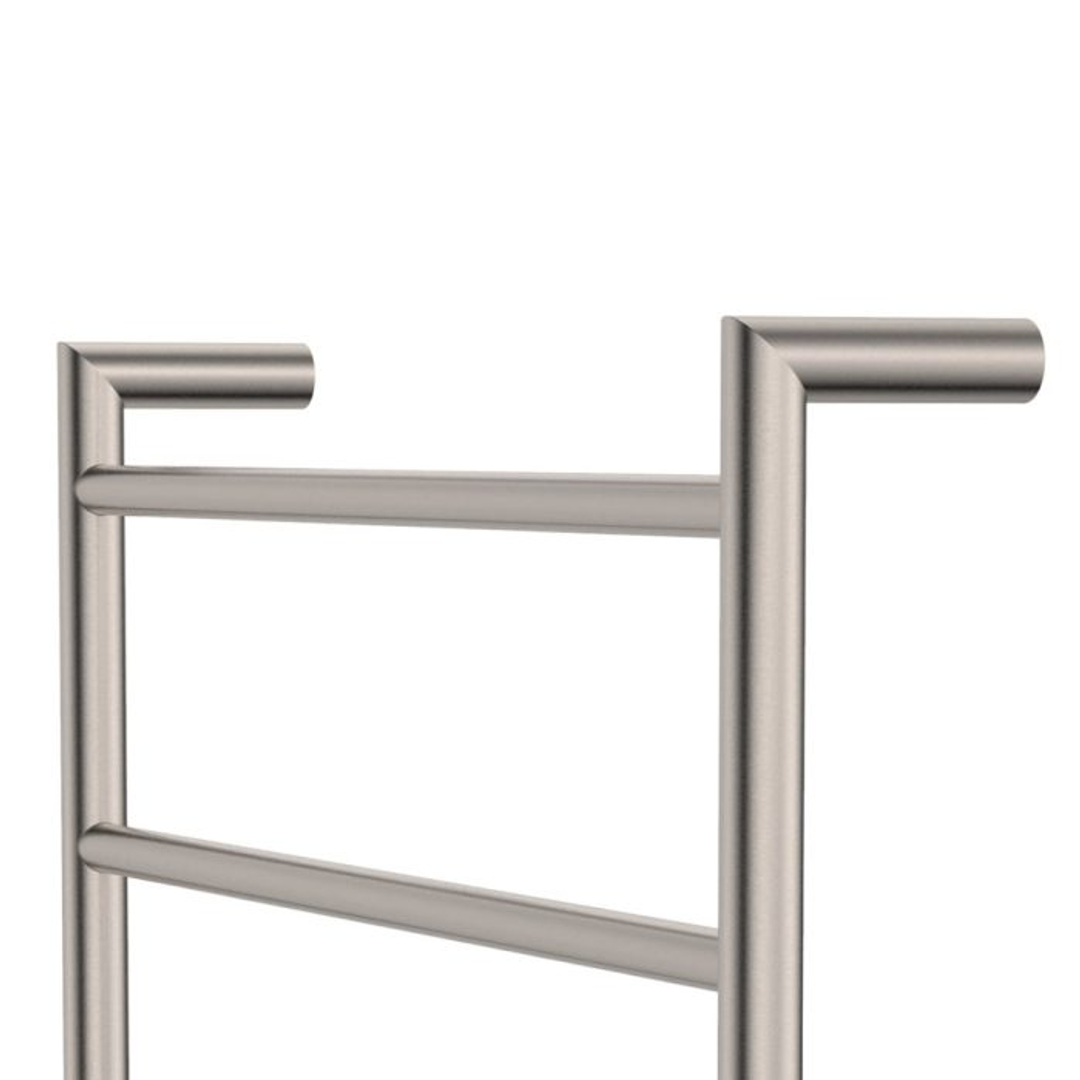 Fienza Kaya Round Heated Towel Rail 9 Bars 600 X 1200 X 100mm Brished Nickel