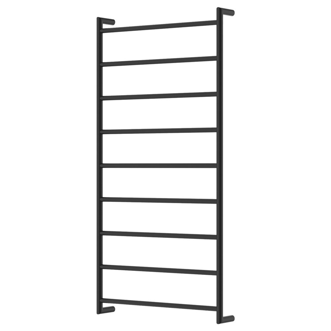 Fienza Kaya Round Heated Towel Rail 9 Bars 600 X 1200 X 100mm - Matte Black
