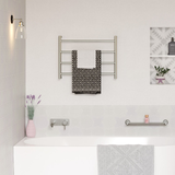 Fienza Kaya Round Heated Towel Rail 6045 4 Bars 600X450X100mm - Brushed Nickel