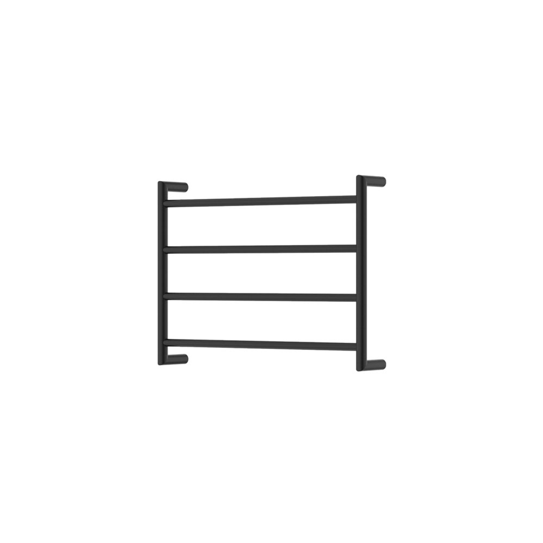 Fienza Kaya Round Heated Towel Rail 4 Bars 600 X 450 X 100mm - Matt Black