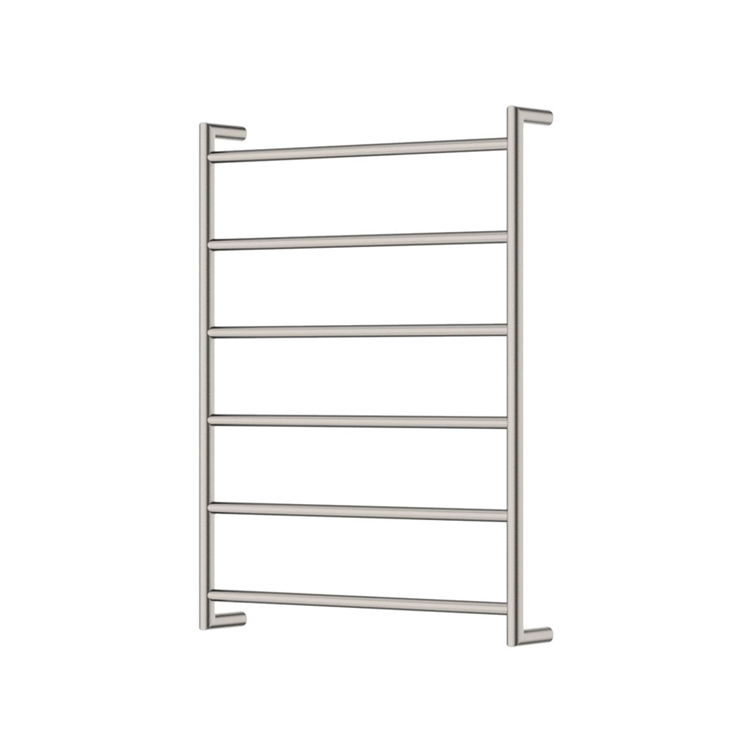 Fienza Kaya Round Heated Towel Rail 6080 6 Bars 600X800X100mm - Brushed Nickel