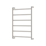Fienza Kaya Round Heated Towel Rail 6080 6 Bars 600X800X100mm - Brushed Nickel