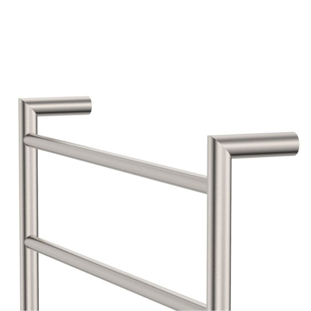 Fienza Kaya Round Heated Towel Rail 6080 6 Bars 600X800X100mm - Brushed Nickel