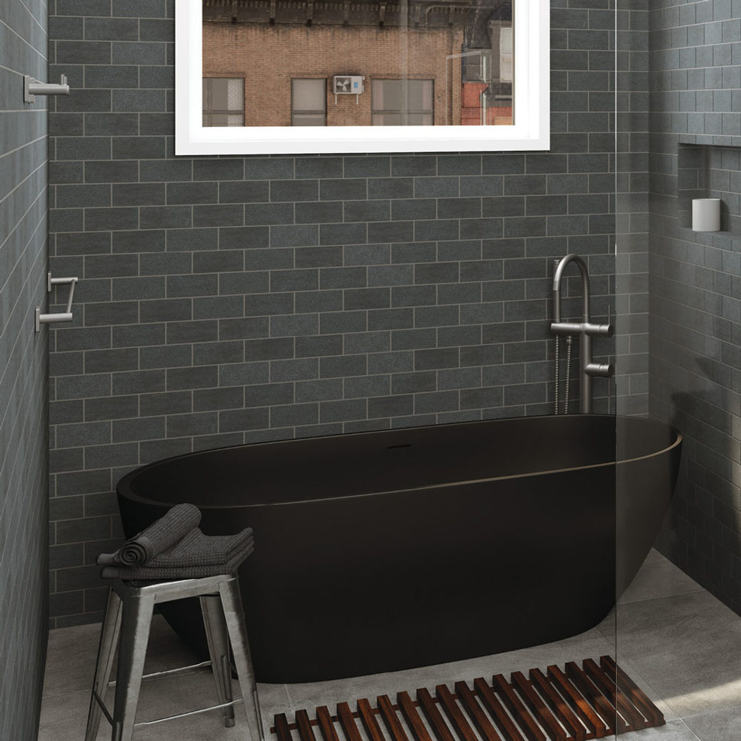 Fienza Sansa Single Towel Rail 900Mm Gun Metal 83201Gm