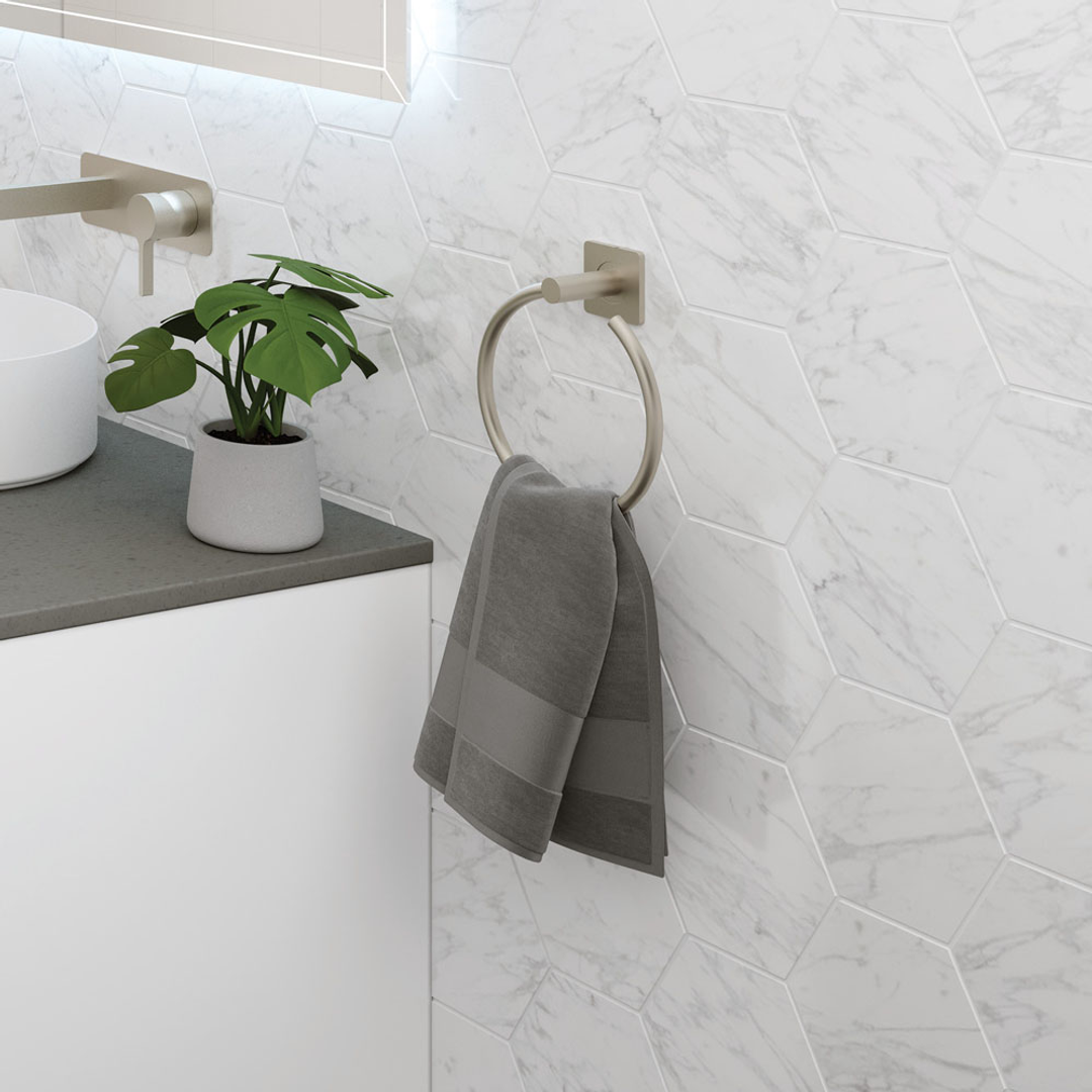 Fienza Sansa Towel Ring Brushed Nickel 83202Bn