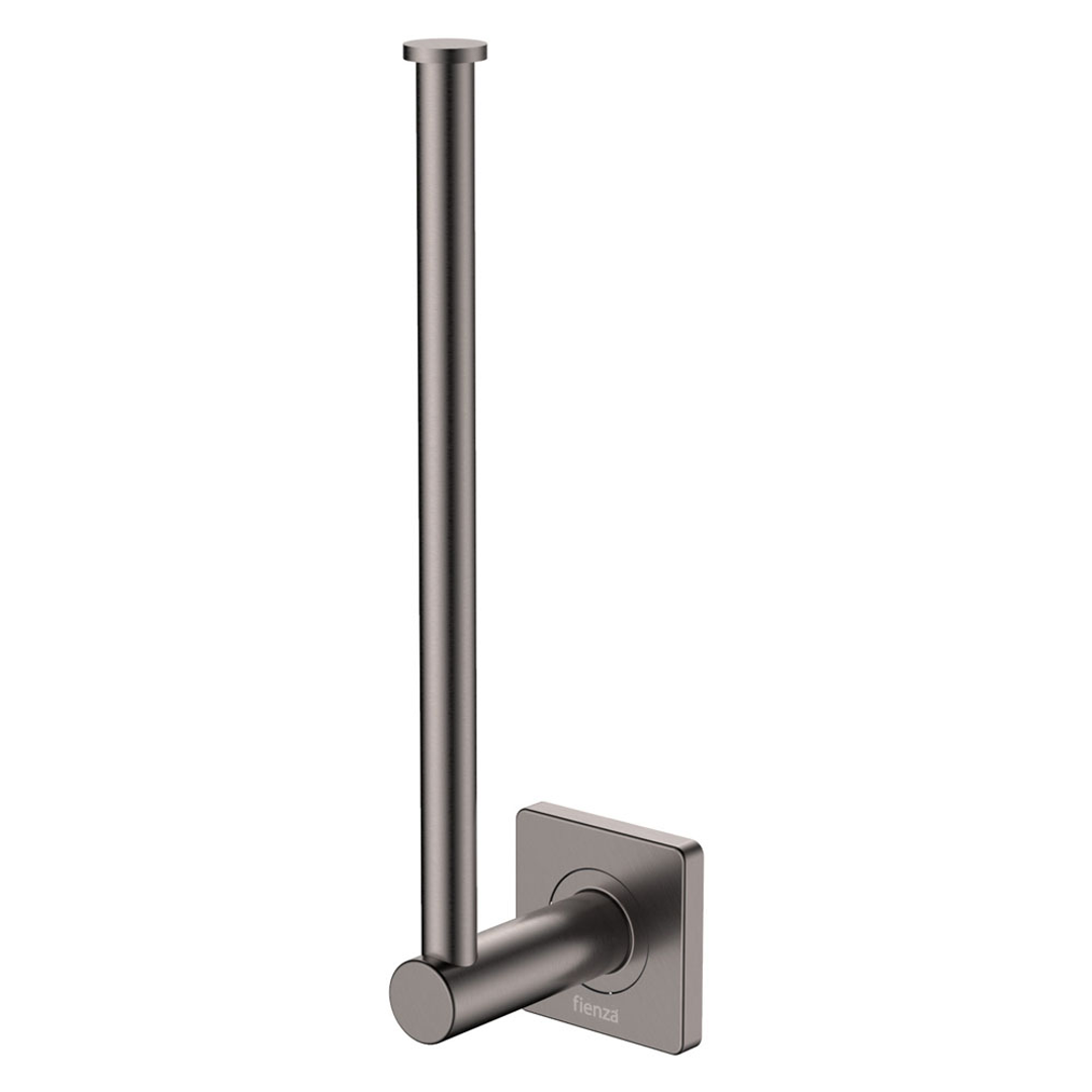 Fienza Sansa Dual Purpose Towel Rail Roll Holder Gun Metal 83205Gm