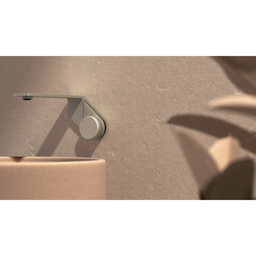 Axia Wall Basin/Bath Phoenix Mixer Set 200mm - Brushed Nickel