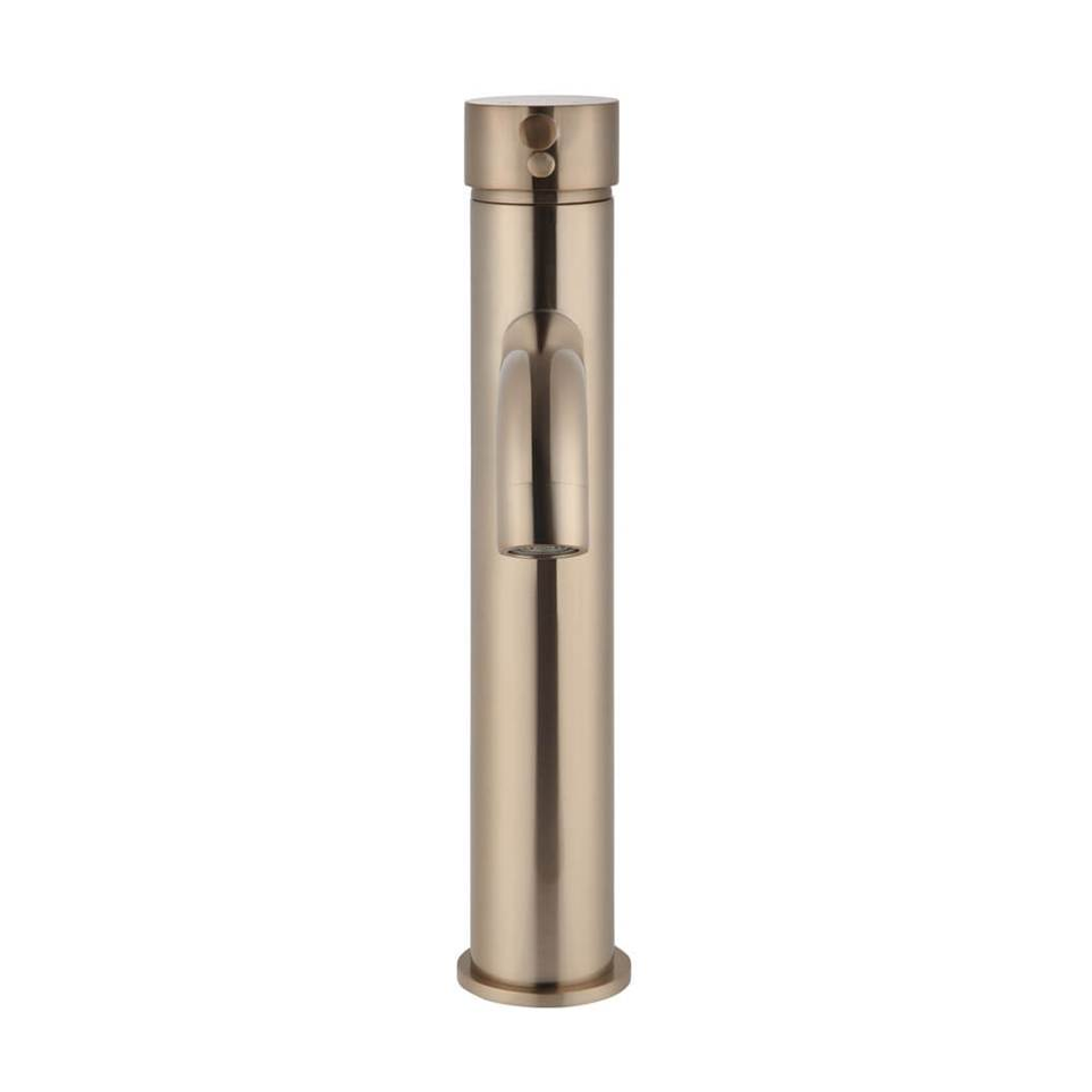 Meir Round Tall Curved Basin Mixer - Champagne