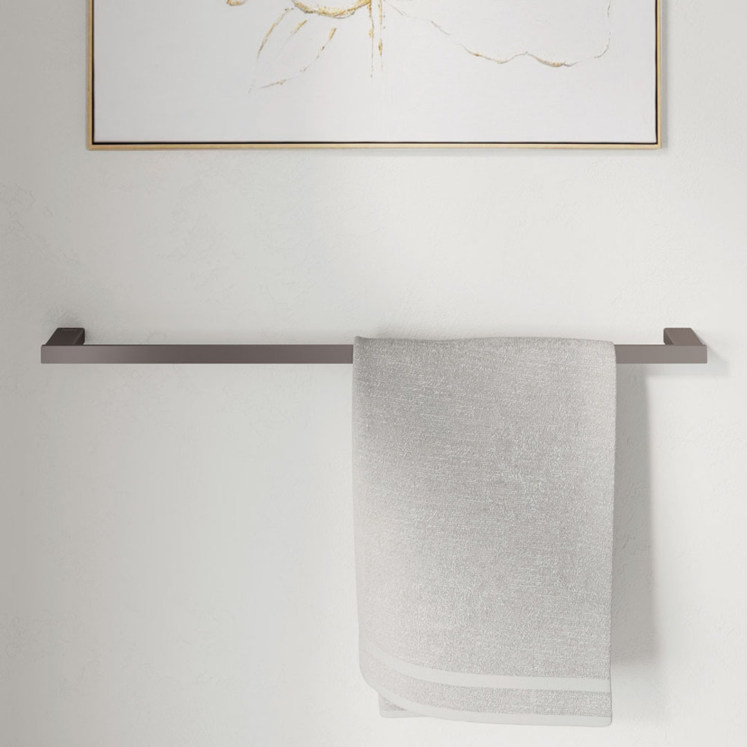 Fienza Tono 610Mm Single Towel Rail Gun Metal
