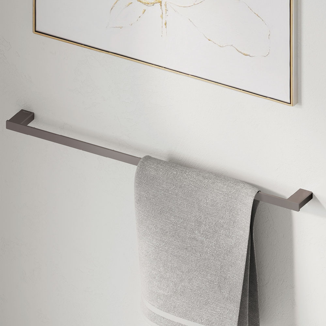 Fienza Tono 610Mm Single Towel Rail Gun Metal