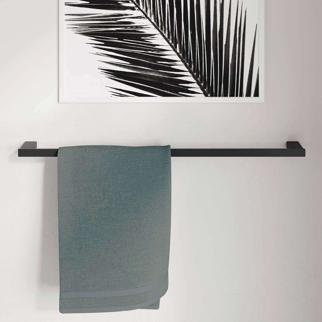Fienza Tono 610Mm Single Towel Rail Matte Black