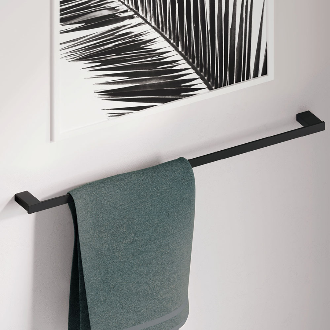 Fienza Tono 610Mm Single Towel Rail Matte Black
